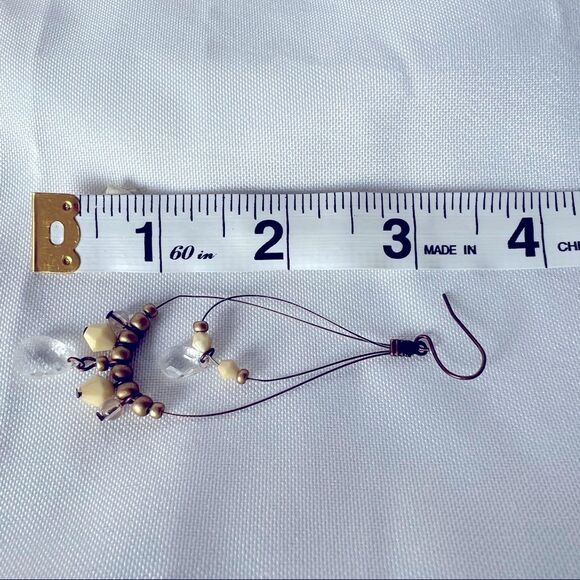 Boho Lightweight Beaded Earth Tone Boho Dangle Earrings - Picture 5 of 5